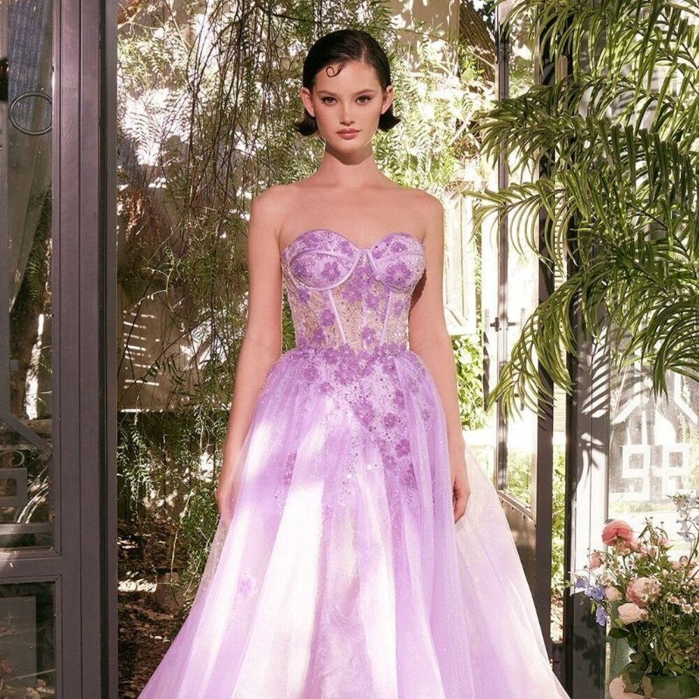 New Elegant Strapless Asymmetric A-Line Tulle Dress w/ Sweetheart Neck CD A1381